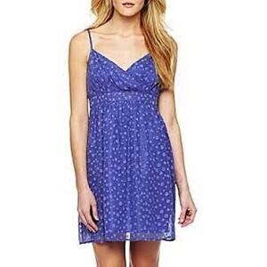 Mac & Jac Polka Dot Chiffon Sleeveless Dress Size M
